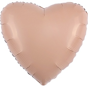 FM 18" сердце Винтажная роза, Матовый без рисунка фольгированный шар